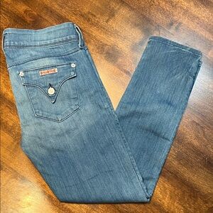 Hudson Mid-Rise Skinny Jeans Light Wash Flap Pockets - Size 28